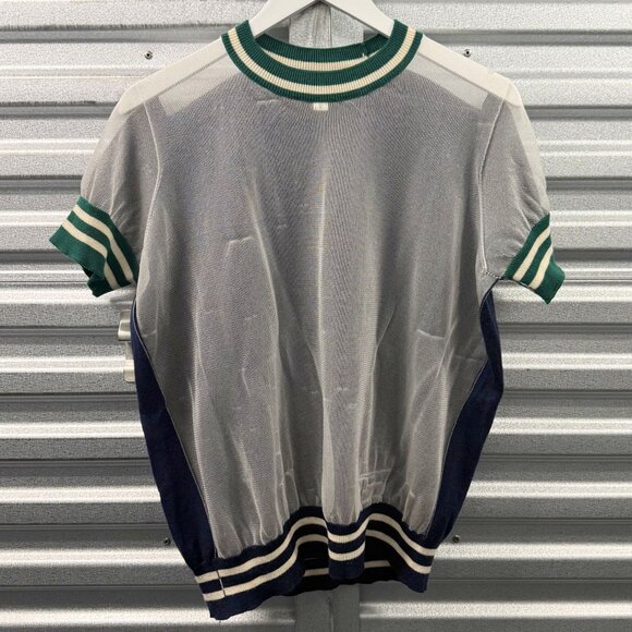 JUNYA WATANABE x COMME DES GARCONS see-through mesh panel front sweater